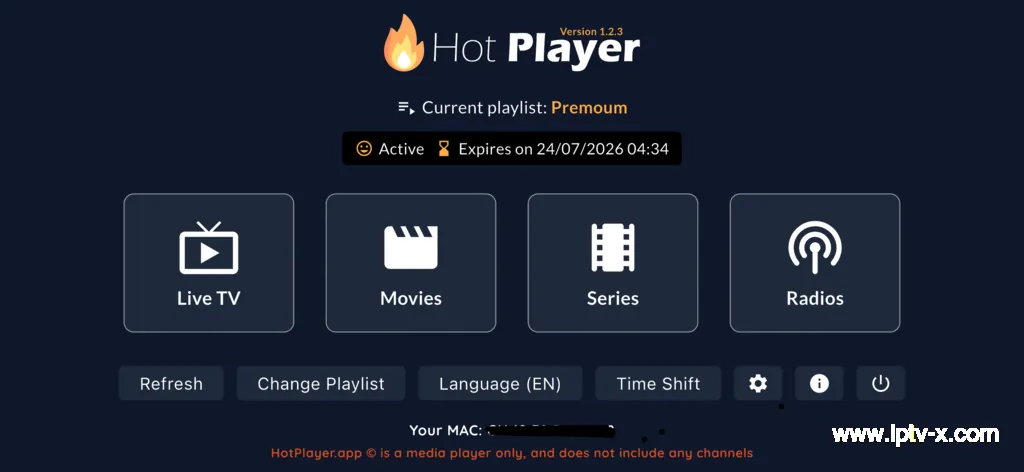 Hot Player - Exploration des catégories et gestion du profil sur HotPlayer